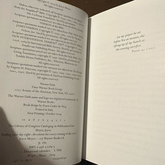 Ending Your Day Right By Joyce Meyer Devotions for Every Evening of the Year - Picture 4 of 7